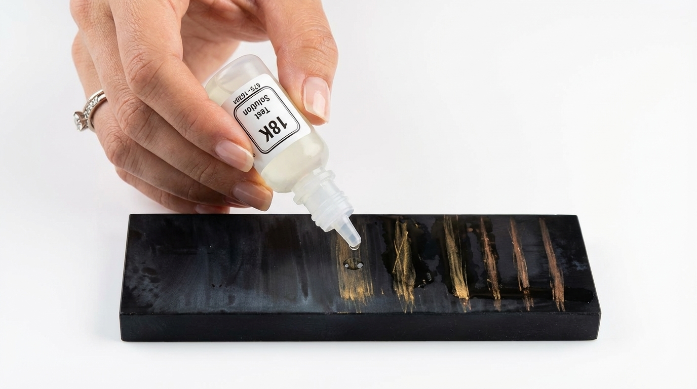 Gold acid testing kit