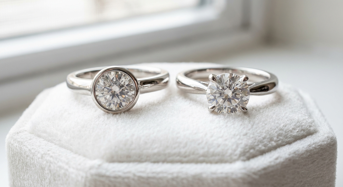 Bezel vs prong setting