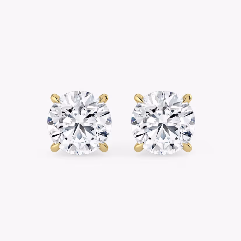 MIA | 5mm round moissanite stud earrings