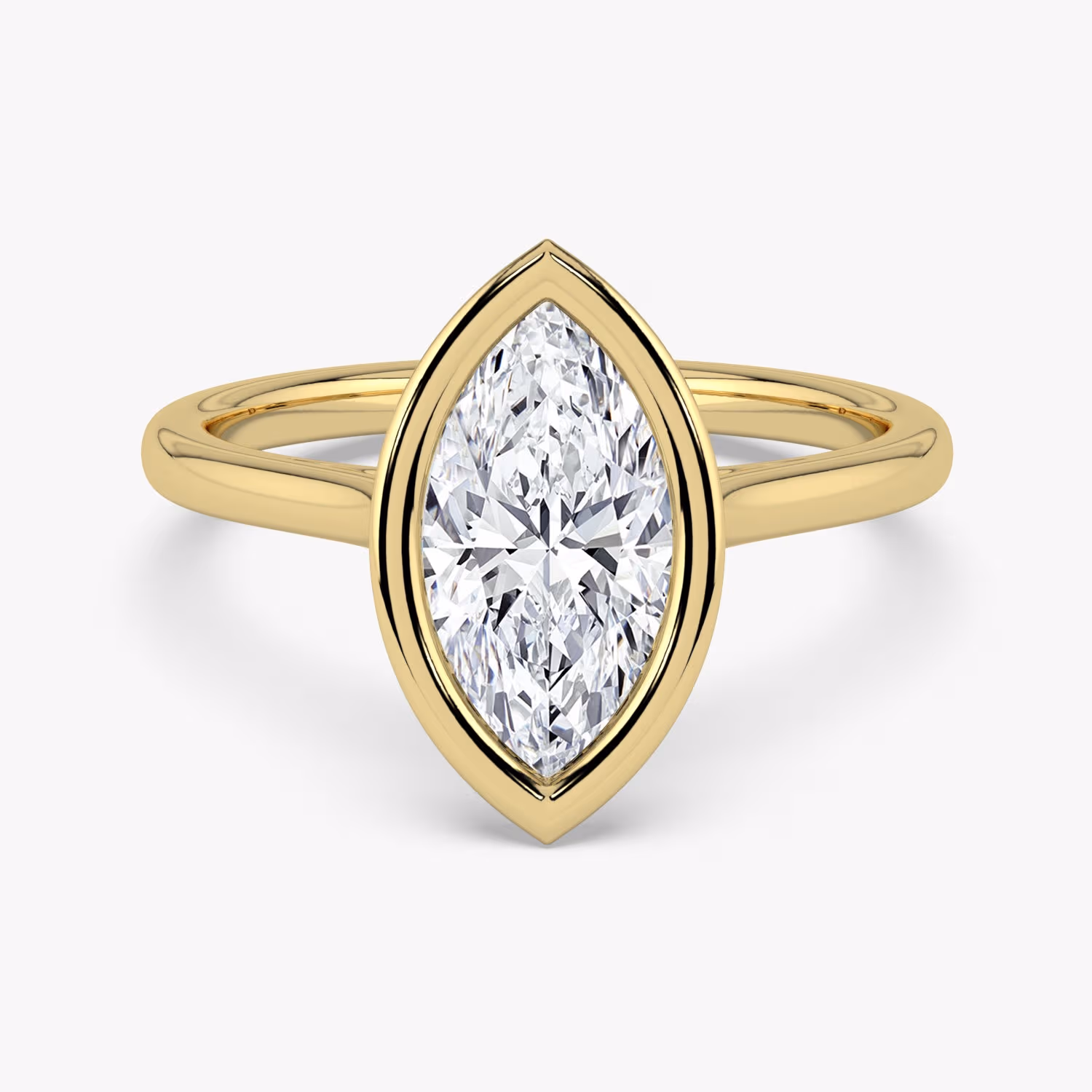GIGI | marquise bezel set solitaire engagement ring